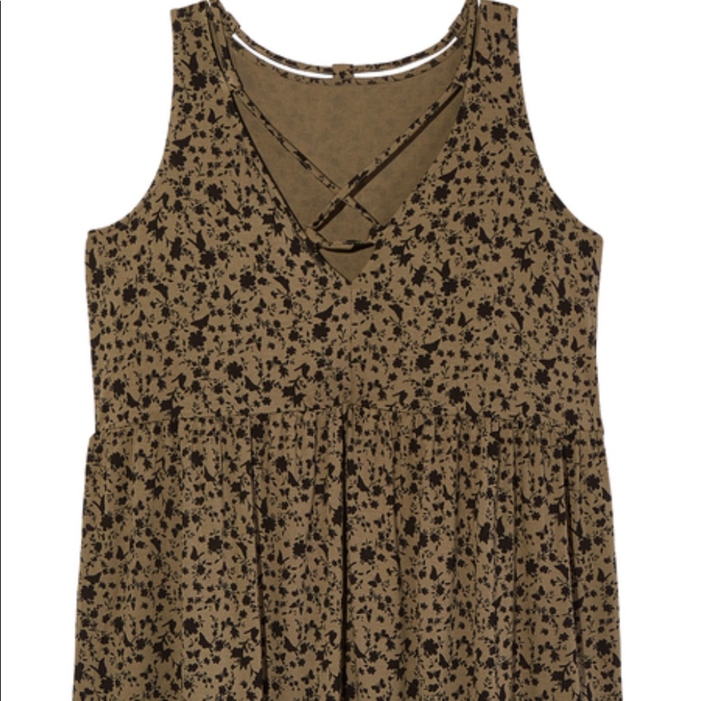 Love Legend: Ruth Knit Babydoll Top in Olive Green